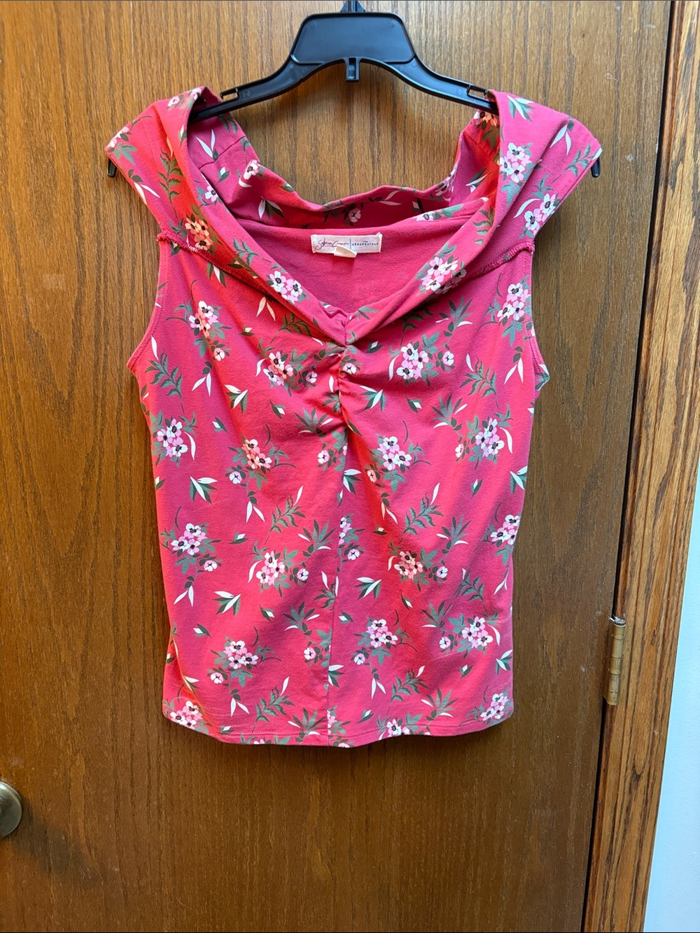 Aeropostale Floral Cowl Neck Camisole - Coral Pink Sabrina carpenter